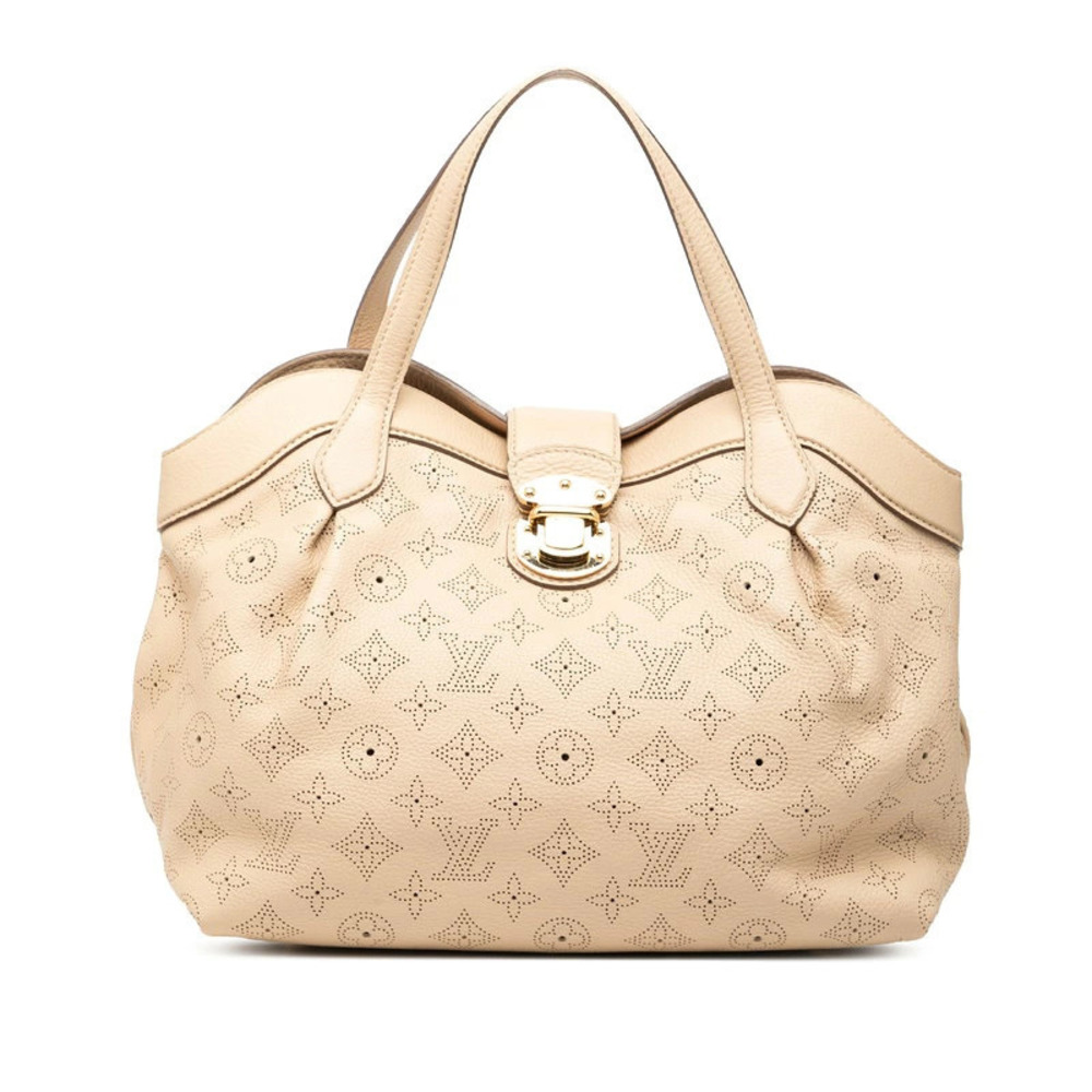 Louis Vuitton Monogram Mahina Seals Handbag Opal Beige Cream Leather
